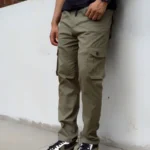 3 (3) Olive Cargo Joggers pant