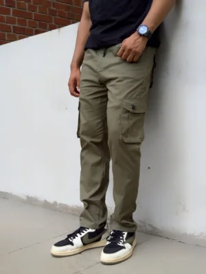 3 (3) Olive Cargo Joggers pant