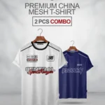 3 (6) Navy and White T-shirt Combo