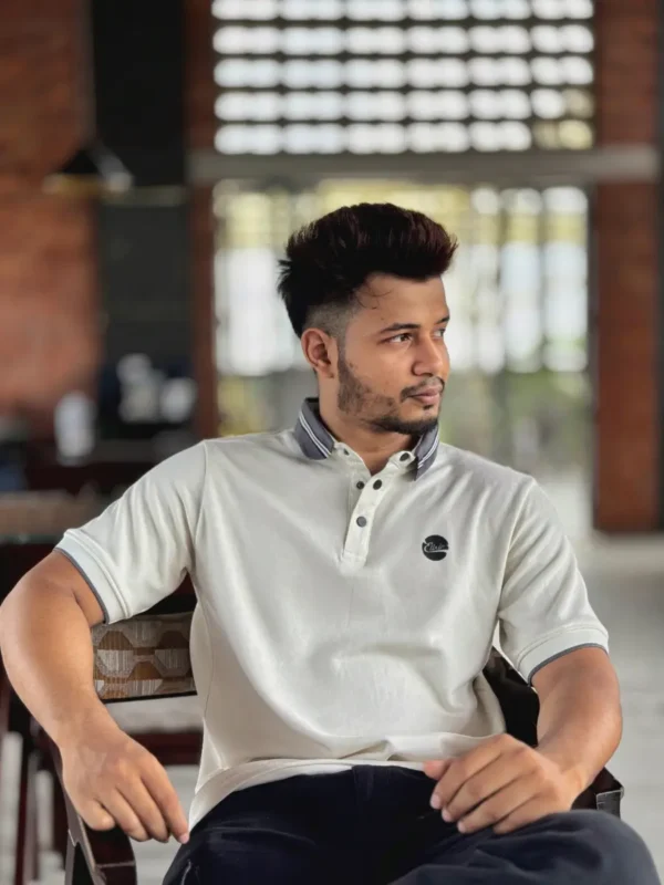 Ivory polo and pant combo