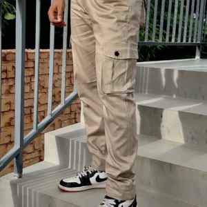 Beige Cargo Joggers pant