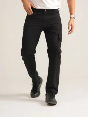 7 (13) Black Cargo pants