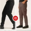 1 (1) Cargo pants combo (Black & Coffee)