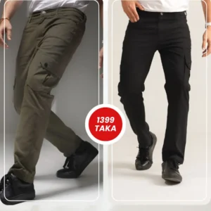 6 (15) Cargo pants combo (Olive & Black)