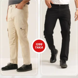 Cargo pants combo (Black & Beige)