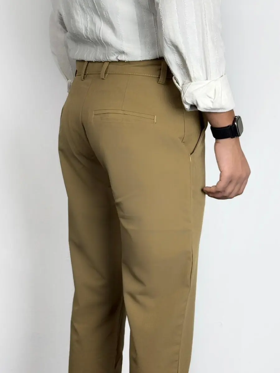 Ash and Camel Formal Pants Combo