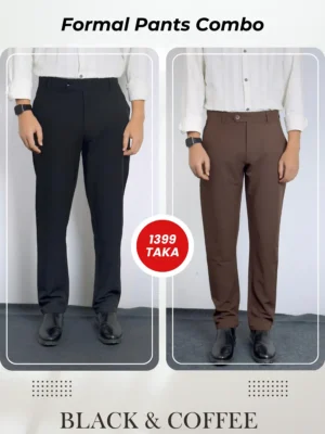 1 (29) Black and Coffee Formal Pants Combo