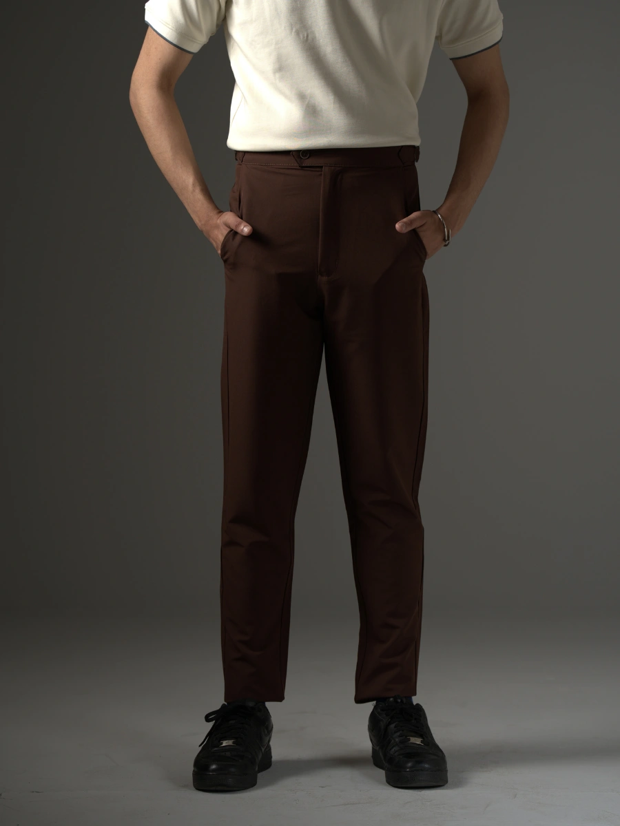 High Waisted Ghurkha Coffee Color