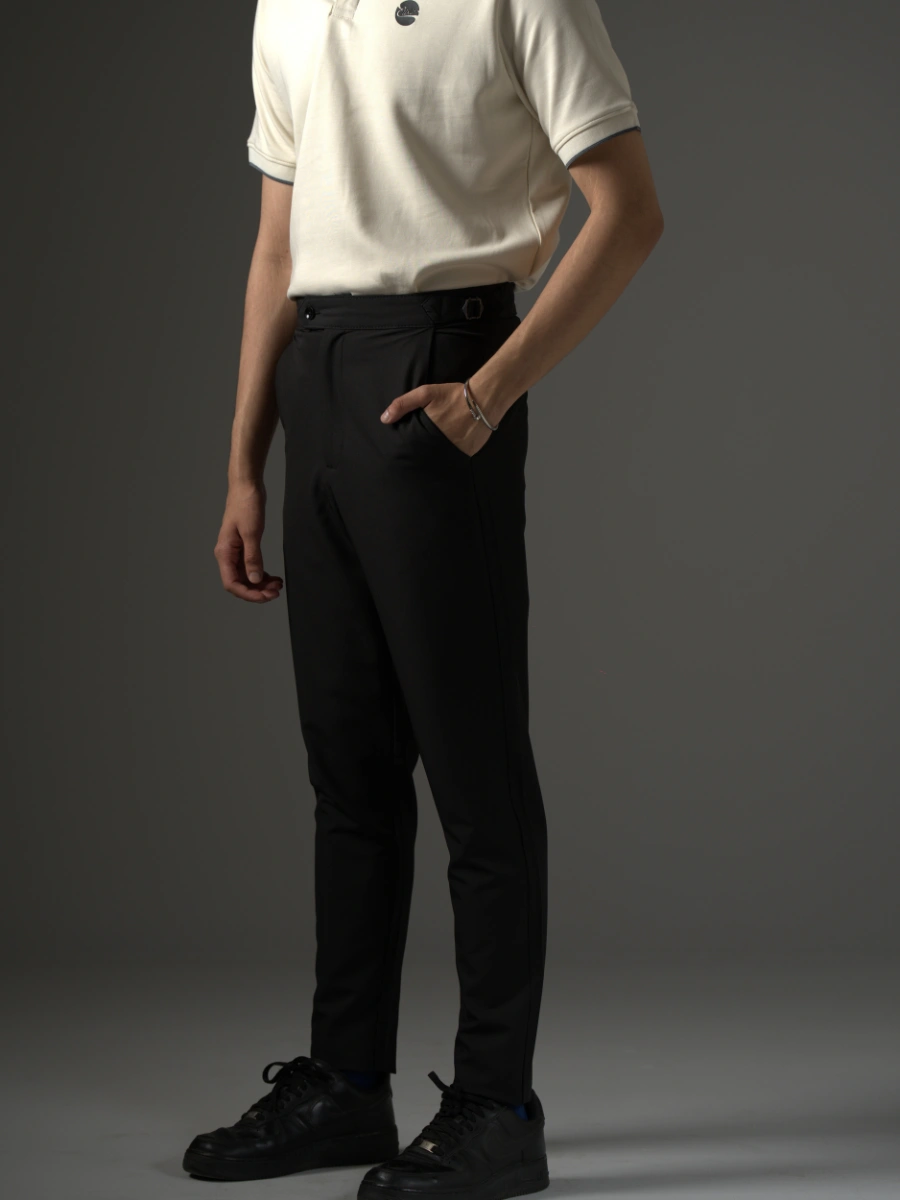 High Waisted Ghurkha Black Color