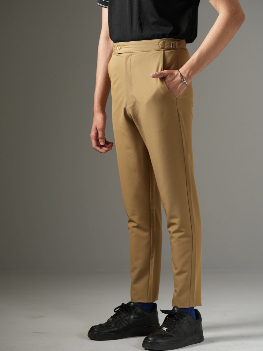 High Waisted Ghurkha Beige Color