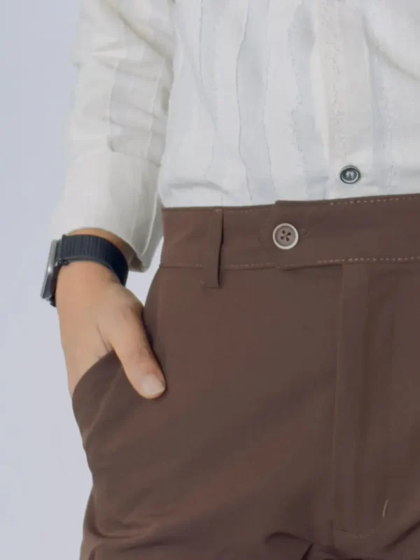 Coffee and Camel Formal Pants Combo