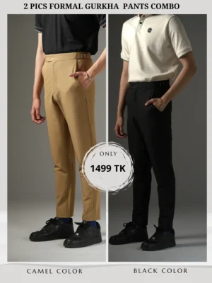 2 (27) Gurkha Pants Combo (Black and Camel)
