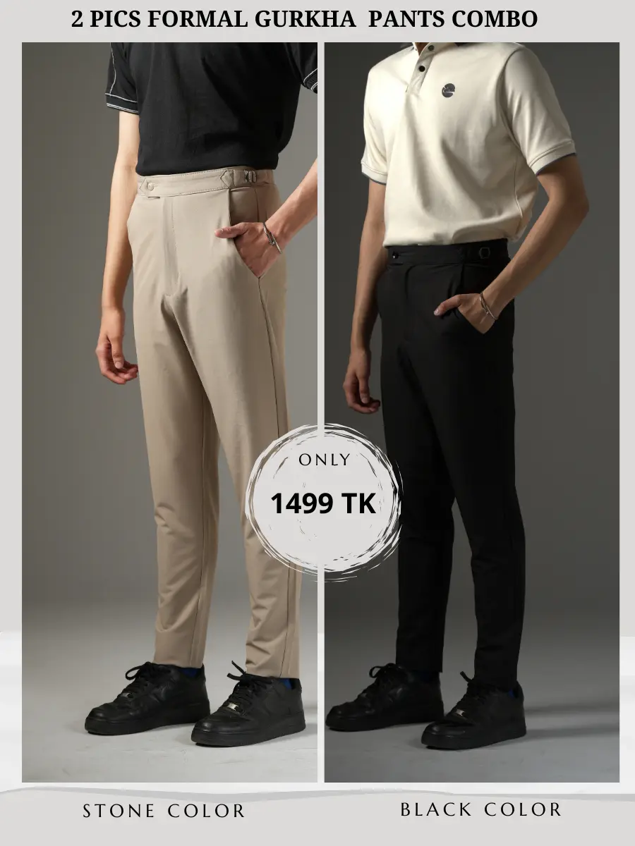 3 (22) Gurkha Pants Combo (Black and Stone)