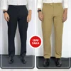 4 (19) Black and Camel Formal Pants Combo
