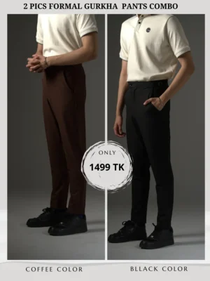 6 (17) Gurkha Pants Combo (Black and Coffee)