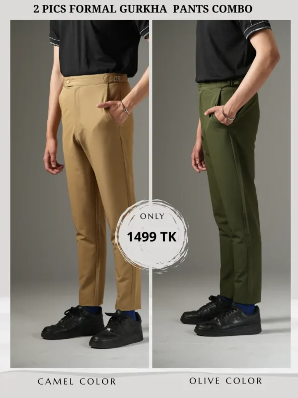 7 (16) Gurkha Pants Combo (Camel and Olive)