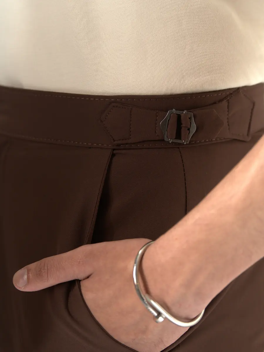 High Waisted Ghurkha Coffee Color