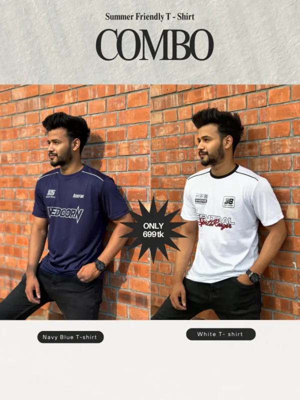 1 (31) Navy and White T-shirt Combo