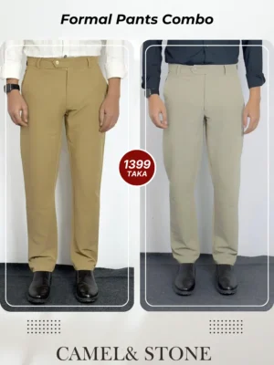 1 (33) Stone and Camel Formal Pants Combo