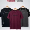 1 (39) T-shirt Combo (Black, Maroon, Ash)