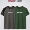 1 (40) T-shirt Combo (Ash, Green)