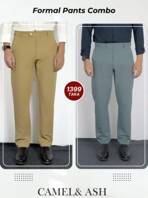 2 (32) Ash and Camel Formal Pants Combo