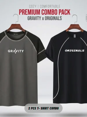 3 (31) T-shirt Combo (Ash, Black)