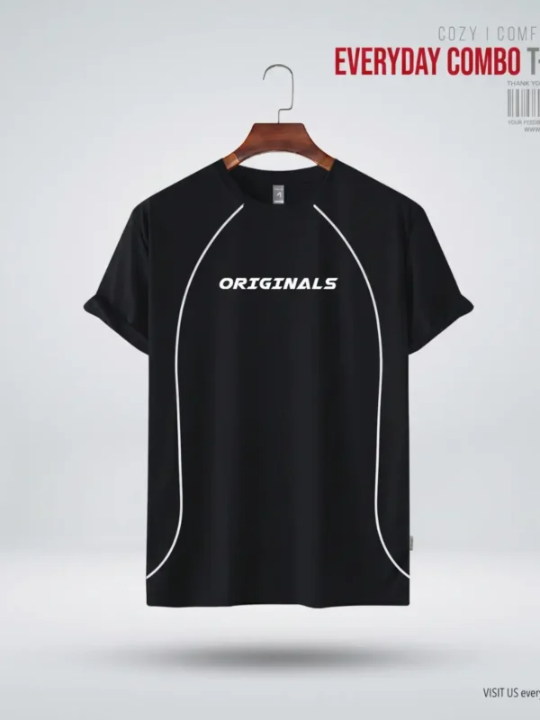 T-shirt Combo (Ash, Black)