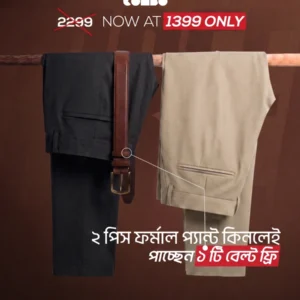 Black and Stone Formal Pants Combo