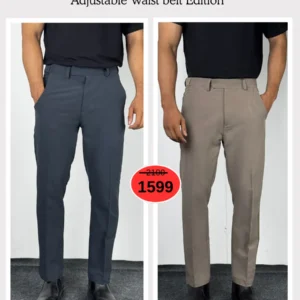 10 (11) Adjustable Formal Pants (Stone & Ash)
