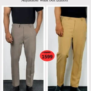 Adjustable Formal Pants (Stone & Beige)