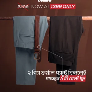 Ash and Black Formal Pants Combo