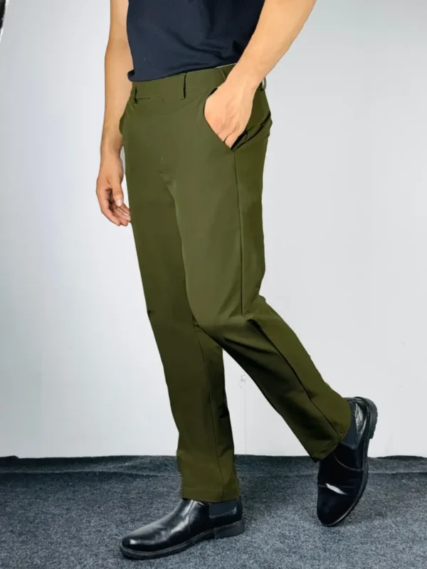3 (3) Adjustable Formal Pants (Stone & Olive)