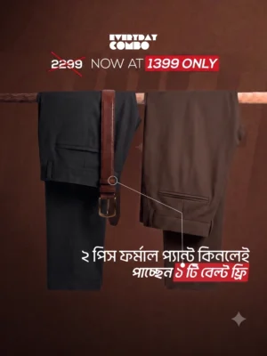 3 (37) Black and Coffee Formal Pants Combo