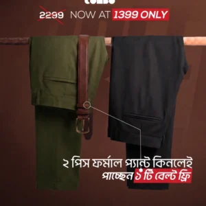 Black and Olive Formal Pants Combo