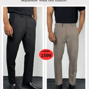 Adjustable Formal Pants (Black & Stone)