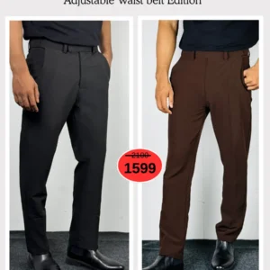 6 (25) Adjustable Formal Pants (Black & Coffee)