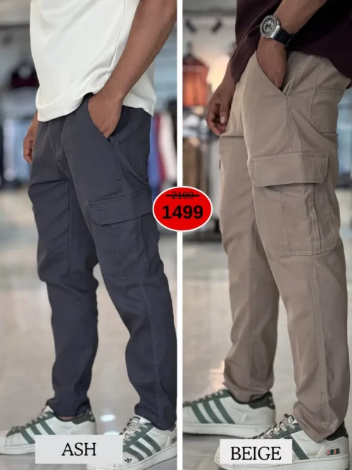 Beige Neutral Simple This Or That Your Story (1) Metro Cargo Pants Combo (Beige & Ash)