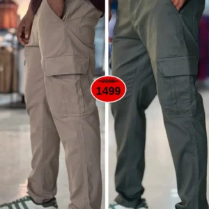 Metro Cargo Pants Combo (Olive & Beige)