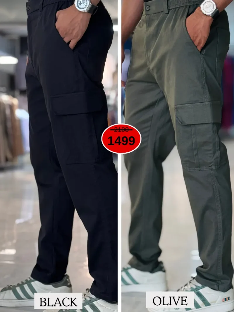 Metro Cargo Pants Combo (Olive & Black)