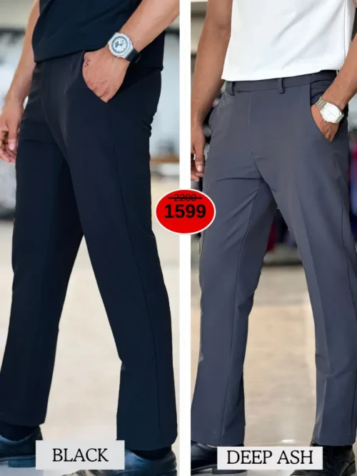 Adjustable Formal Pants (Black & Ash)