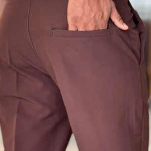 Adjustable Formal Pants (Coffee & Beige)