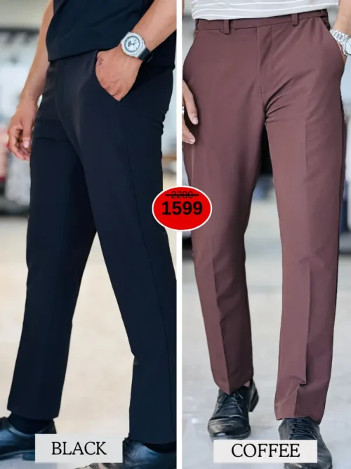 Adjustable Formal Pants (Black & Coffee)